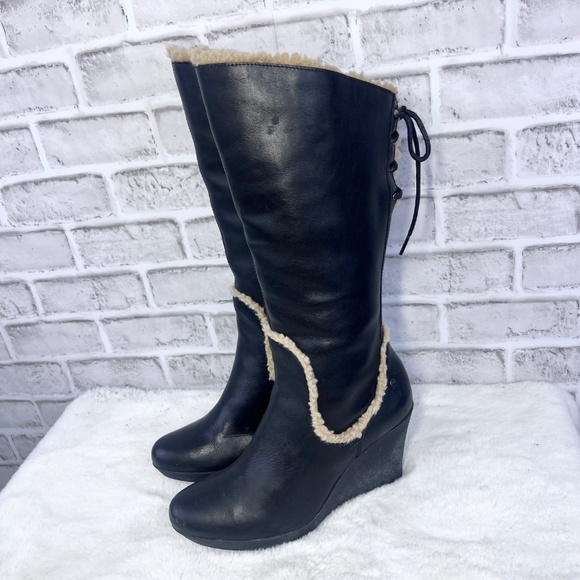 |•UGG•| Super Warm Shearling Lined Knee High Boots Size 9.5 - Picture 2 of 16